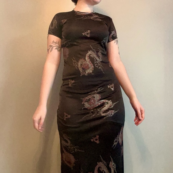 Le Château 90s dragon print dress - Picture 6 of 10